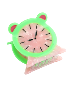 HH0741 Clock Hair Claw Clip Green