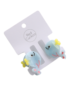 HH0754 Whale Hair Claw Clip Twin Pack Blue