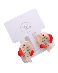 HH0756 Red Fish Hair Claw Clip Twin Pack