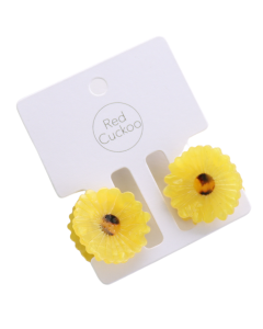 HH0762 Yellow Flower Hair Claw Clip Twin Pack