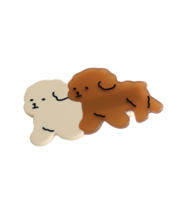 HH0779 Dogs Hair Clip Cream/Coffee