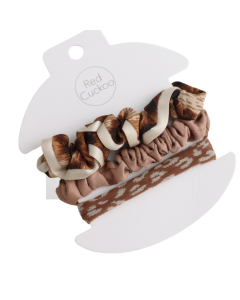 HH0816 Scrunchies Pack Of 3 Brown
