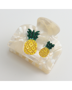 HH0868 Pineapples Square Hair Claw Clip