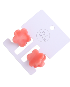 HH0879 Little Flower Hair Claw Clips Twin Pack Pink