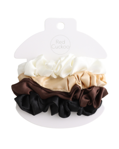 HH0886 Scrunchies Pack Of 4 Cream Black