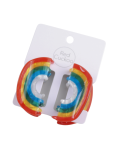 HH0951 Little Rainbow Hair Claw Clips Twin Pack