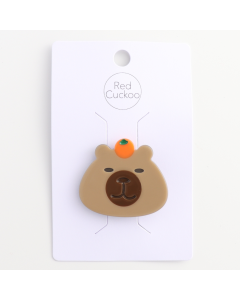 HH0958 Capybara Hair Clip Orange