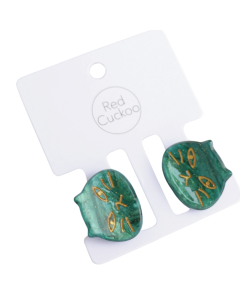 HH0961 Mini Claws Pair Cat Face Teal