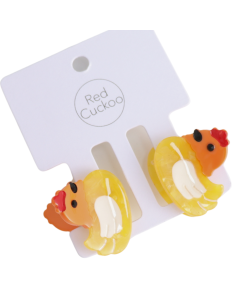 HH0973 Mini Hair Claws Pair Chicken Yellow