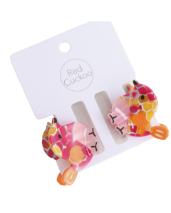 HH0976 Mini Hair Claws Pair Bird Pink