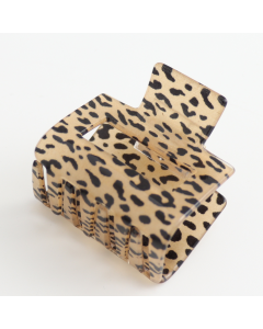HH0983 Square Hair Claw Cream Leopard