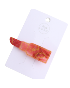 HH0989 Lipstick Hair Clip Pink