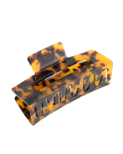 HH1003 Rectangle Hair Claw Brown Tortoiseshell