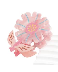 HH1028 Pink Flower Hair Claw Clip