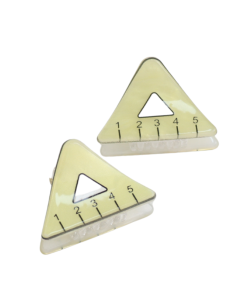 HH1047 Ruler Hair Claw Clips Twin Pack
