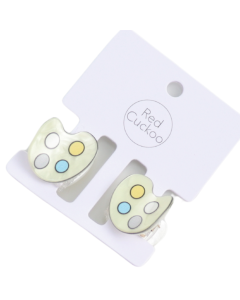 HH1048 Painting Board Hair Claw Clips Twin Pack