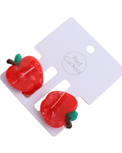 HH1153 Mini Apple Hair Claw Clip Twin Pack