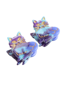HH1183 Mini Cat Hair Claw Clips Twin Pack