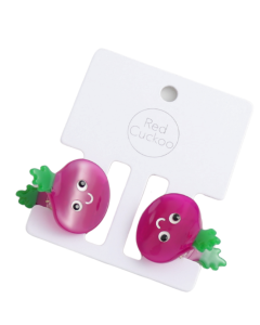 HH1184 Mini Red Onion Hair Claw Clips Twin Pack