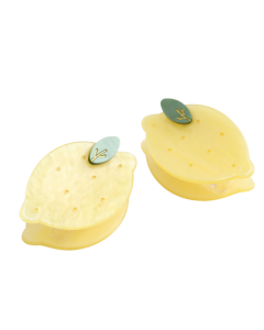 HH1236 Lemon Hair Claw Clips Twin Pack