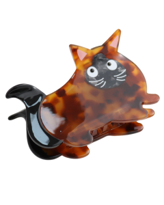 HH1255 Cat Hair Claw Clip Brown Tortoiseshell