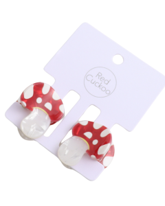 HH1274 Mini Mushroom Hair Claw Clips Twin Pack