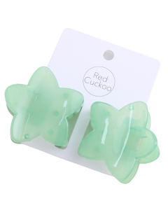 HH1313 Star Hair Claw Clips Twin Pack Mint