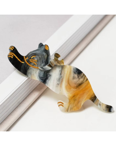 HH1326 Jumping Cat Grey Hair Clip