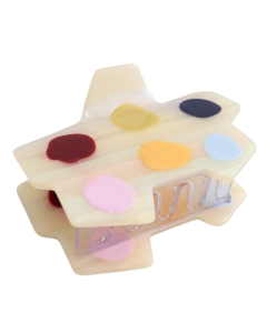 HH1331 Paint Board Hair Claw Clip Cream