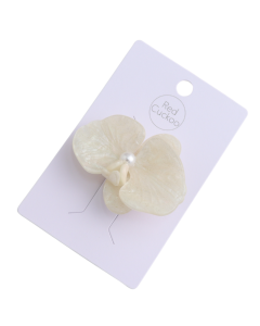 HH1339 Orchid Hair Clip White