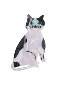 HH1361 White Cat Hair Claw Clip