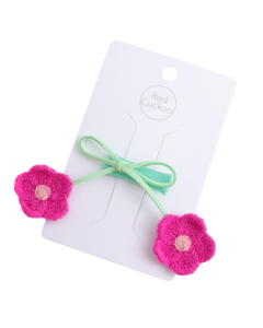 HH1415 Flowers Hair Clip Fuchsia