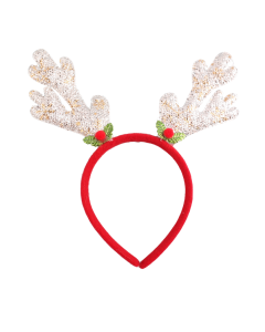 X010 Reindeer Antlers Headband Glitter