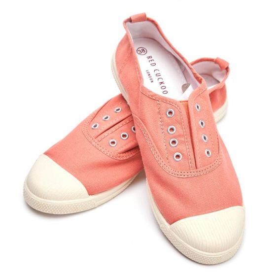 Womens pink plimsolls cheap