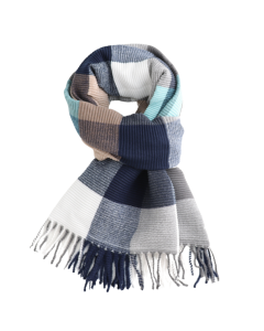 25328 Pleated Tartan Scarf