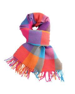 25328 Pleated Tartan Scarf