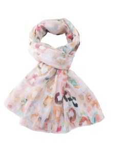 A035 Pastel Leopard Scarf