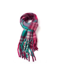 B034 Red Cuckoo Tartan Scarf