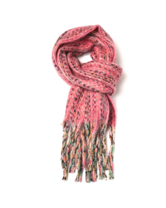 B041 Red Cuckoo Fine Lines Scarf