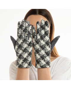 C006 Red Cuckoo Woven Check Gloves