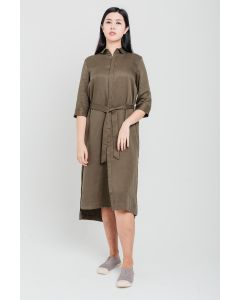 Green Long Tencel Dress