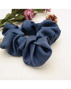 HA1006 Denim Large Satin Scrunchie