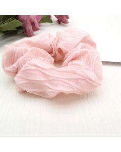 HA1020 Pink Crinkled Scrunchie