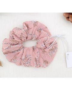 HA1024 Pink Floral Scrunchie