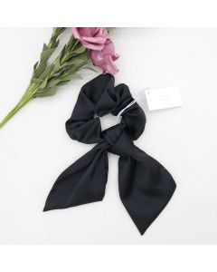 HA1028 Black Bow Scrunchie