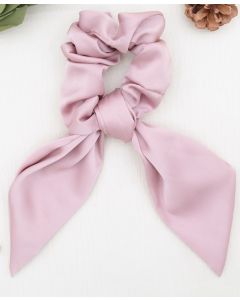 HA1029 Pink Bow Scrunchie