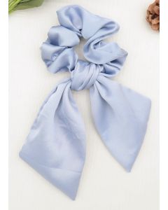 HA1030 Blue Bow Scrunchie