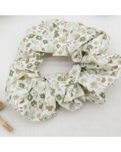 HA1046 Olive Disty Flowers Scrunchie