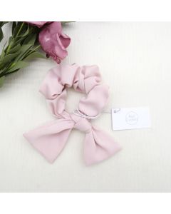 HA1048 Pink Bow Scrunchie