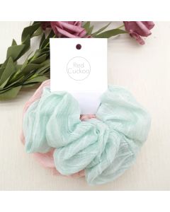 HB1005 Scrunchies Mint Pink Pack Of 2